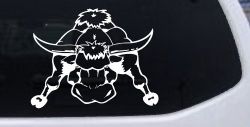 Mean Bad Bull Western Farm Ranch Car or Truck Window Decal Sticker