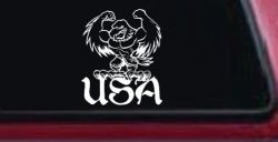 USA Muscle Bald Eagle Military Car or Truck Window Decal Sticker