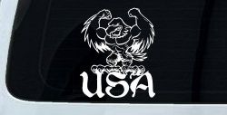 USA Muscle Bald Eagle Military Car or Truck Window Decal Sticker