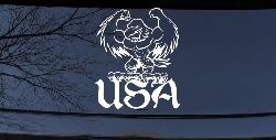 USA Muscle Bald Eagle Military Car or Truck Window Decal Sticker