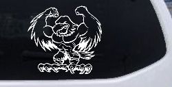 Muscular Bald Eagle Car or Truck Window Decal Sticker