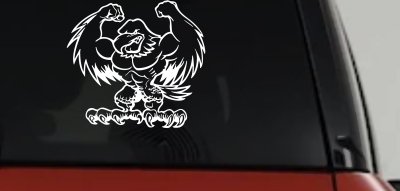 Muscular Bald Eagle Decal for Car Truck Window Sticker