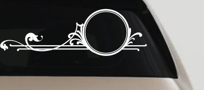 Circle Vine Accents Decal for Car Truck Windows - Stylish Vinyl Sticker