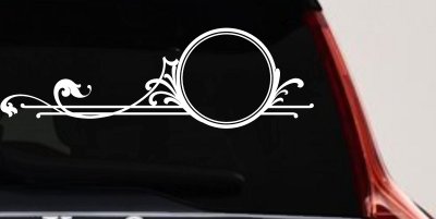 Circle Vine Accents Decal for Car Truck Windows - Stylish Vinyl Sticker