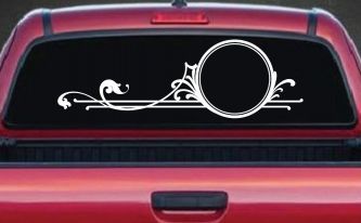 Circle Vine Accents Car or Truck Window Decal Sticker