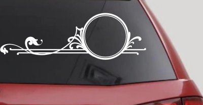 Circle Vine Accents Decal for Car Truck Windows - Stylish Vinyl Sticker