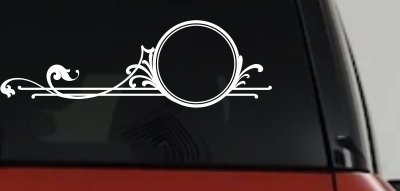 Circle Vine Accents Decal for Car Truck Windows - Stylish Vinyl Sticker