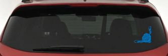 Rose Inside Corner Flowers And Vines Car or Truck Window Decal Sticker (Sky Blue)