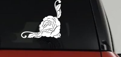 Rose Flower Vine Car Decal Sticker - Window & Truck Vinyl Art