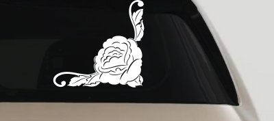 Rose Flower Vine Car Decal Sticker - Window & Truck Vinyl Art