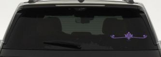 Wide Ornamental Accent Decal Sticker for Car Truck Window (Purple)