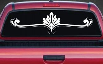 Wide Ornamental Accent Car or Truck Window Decal Sticker