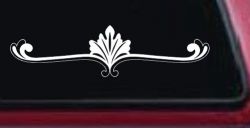 Wide Ornamental Accent Car or Truck Window Decal Sticker