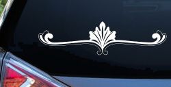 Wide Ornamental Accent Car or Truck Window Decal Sticker