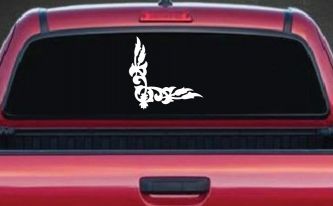 Inside Corner Vine Accent Car or Truck Window Decal Sticker