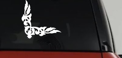 Corner Vine Accent Decal for Car or Truck Windows - Vinyl Sticker