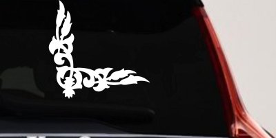 Corner Vine Accent Decal for Car or Truck Windows - Vinyl Sticker