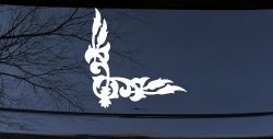 Inside Corner Vine Accent Car or Truck Window Decal Sticker