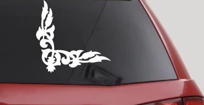 Corner Vine Accent Decal for Car or Truck Windows - Vinyl Sticker