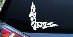 Inside Corner Vine Accent Car or Truck Window Decal Sticker
