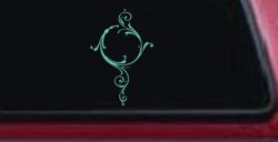 Swirl Circle Car or Truck Window Decal Sticker (Mint)