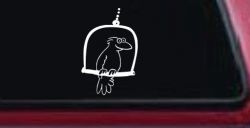 Cute Bird On Swing Car or Truck Window Decal Sticker