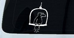 Cute Bird On Swing Car or Truck Window Decal Sticker