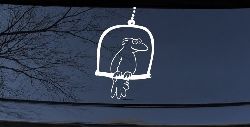 Cute Bird On Swing Car or Truck Window Decal Sticker