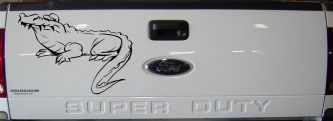 Crocodile Alligator Car or Truck Window Decal Sticker (Black)