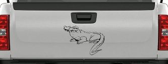Crocodile Alligator Car or Truck Window Decal Sticker (Black)