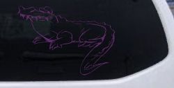 Crocodile Alligator Car or Truck Window Decal Sticker (Violet)
