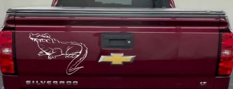 Crocodile Alligator Car or Truck Window Decal Sticker (White)