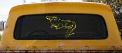 Crocodile Alligator Car or Truck Window Decal Sticker (Yellow)