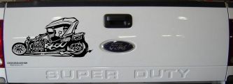 Rat Hot Rod Car or Truck Window Decal Sticker (Black)