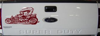 Rat Hot Rod Car or Truck Window Decal Sticker (Purple Red)