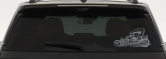 Rat Hot Rod Car or Truck Window Decal Sticker (Telegrey)