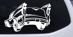 Classic Big Fin Muscle Car Car or Truck Window Decal Sticker