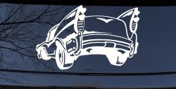 Classic Big Fin Muscle Car Car or Truck Window Decal Sticker