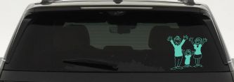 Mom Dad Daughter Family Decal Stick Family Car or Truck Window Decal Sticker (Mint)