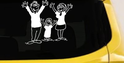 Mom Dad Daughter Family Car Decal Vinyl Sticker Window Decor