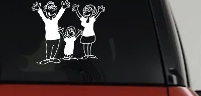 Mom Dad Daughter Family Car Decal Vinyl Sticker Window Decor