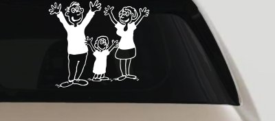 Mom Dad Daughter Family Car Decal Vinyl Sticker Window Decor