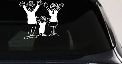 Mom Dad Daughter Family Car Decal Vinyl Sticker Window Decor