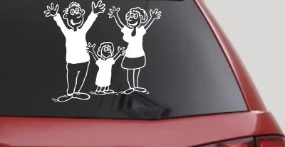 Mom Dad Daughter Family Car Decal Vinyl Sticker Window Decor