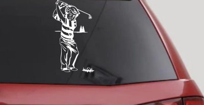 Golf Swing Sports Car Truck Window Vinyl Decal Sticker