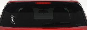 Golf Swing Sports Car or Truck Window Decal Sticker (White)