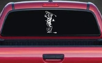 Golf Swing Sports Car or Truck Window Decal Sticker