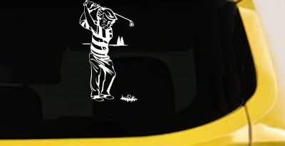 Golf Swing Sports Car Truck Window Vinyl Decal Sticker