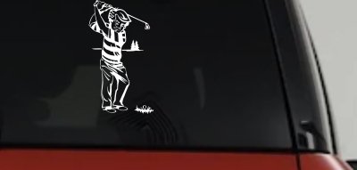 Golf Swing Sports Car Truck Window Vinyl Decal Sticker