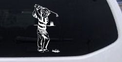 Golf Swing Sports Car or Truck Window Decal Sticker